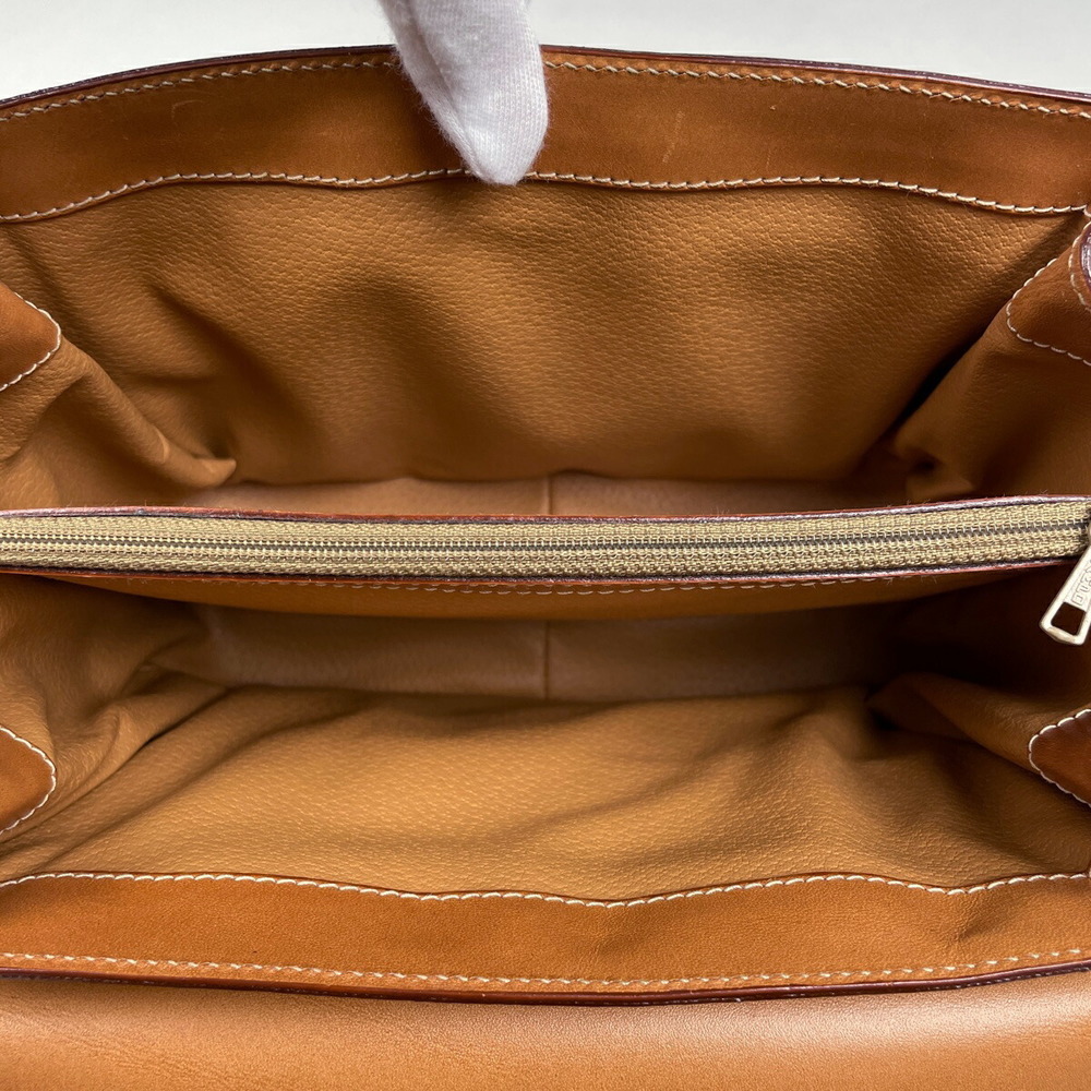 Celine Macadam Pattern Circle Canvas Handbag Brown - image 7